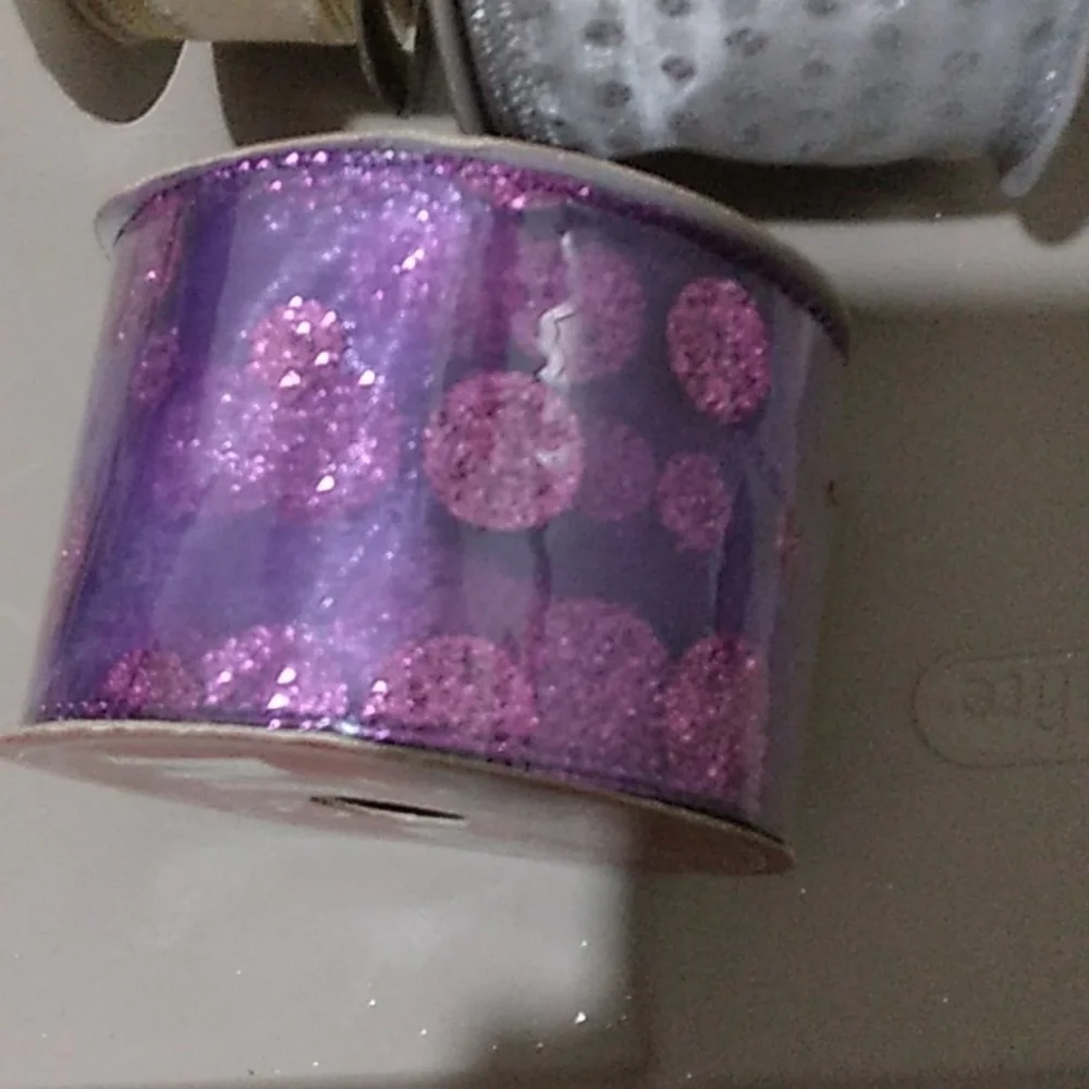 6 rolls of Christmas and all occasion ribbon--80yds